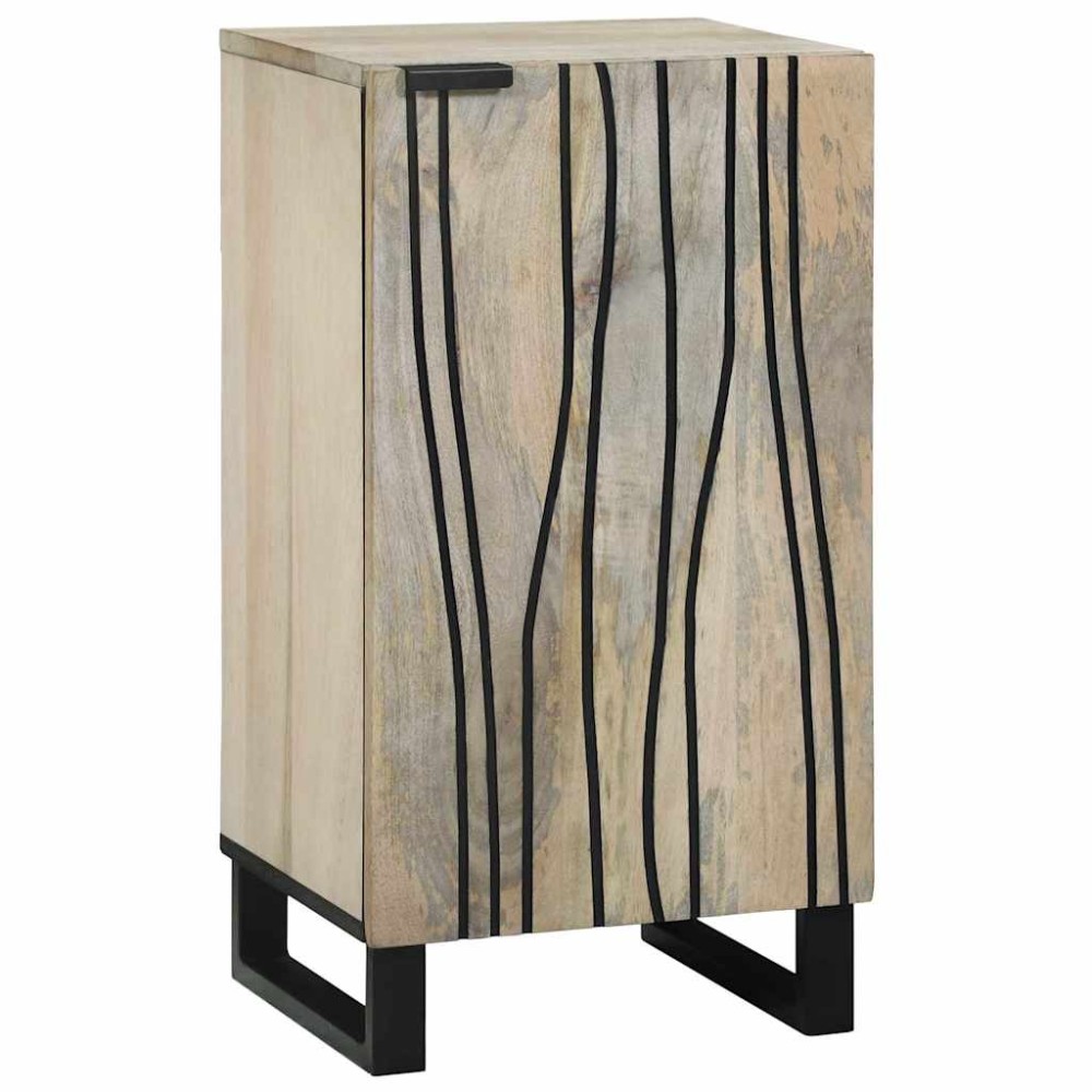 vidaXL Γραφείο Λευκό 40 x 33 x 75 εκ. Μασίφ ξύλο μάνγκο