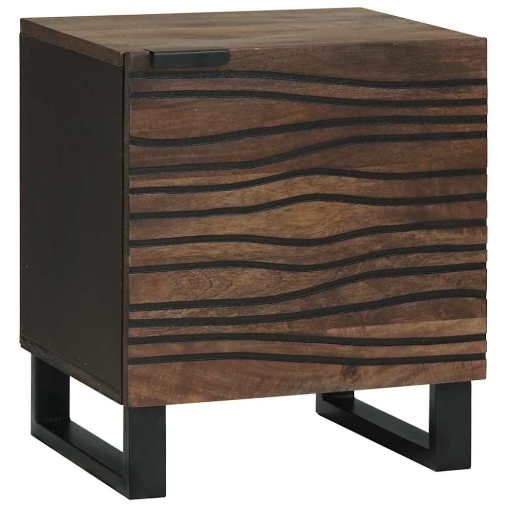 vidaXL Κομοδίνο Καρυδιά 40 x 33 x 46 εκ. Επεξεργασμένο Ξύλο