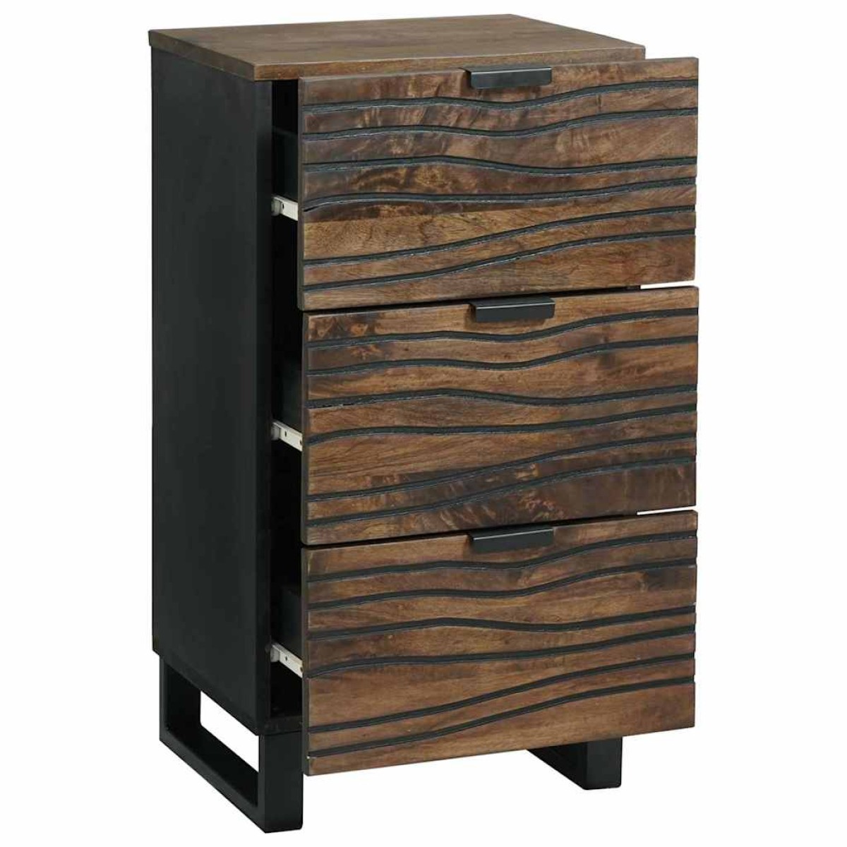 vidaXL Συρτάρι με συρτάρι Καφέ 40 x 33 x 75 εκ. Μασίφ ξύλο μάνγκο