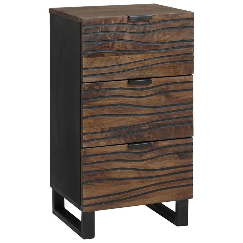 vidaXL Συρτάρι με συρτάρι Καφέ 40 x 33 x 75 εκ. Μασίφ ξύλο μάνγκο