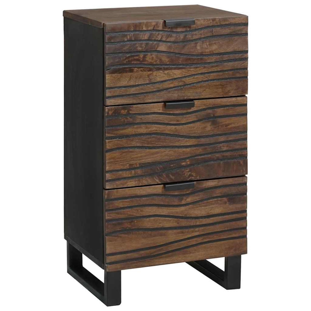 vidaXL Συρτάρι με συρτάρι Καφέ 40 x 33 x 75 εκ. Μασίφ ξύλο μάνγκο