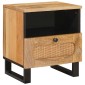 vidaXL Κομοδίνο με συρτάρι Φυσικό 40 x 33 x 46 εκ. Στερεό ξύλο μάνγκο