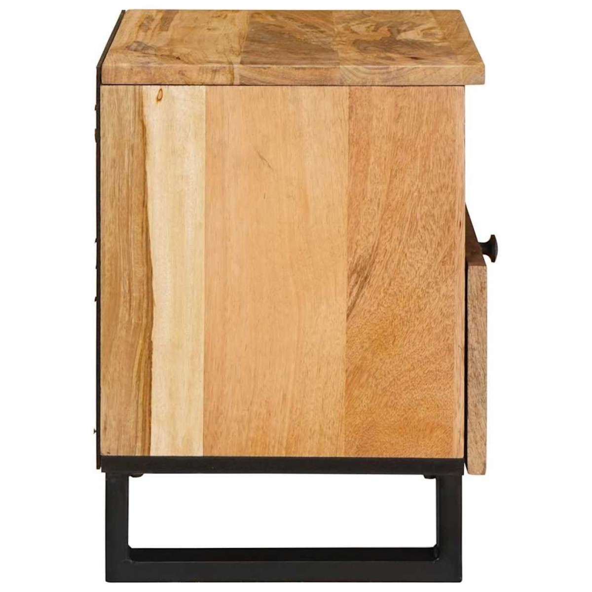 vidaXL Κομοδίνο 2 τεμ. Φυσικό 40 x 33 x 46 εκ. Στερεό ξύλο μάνγκο