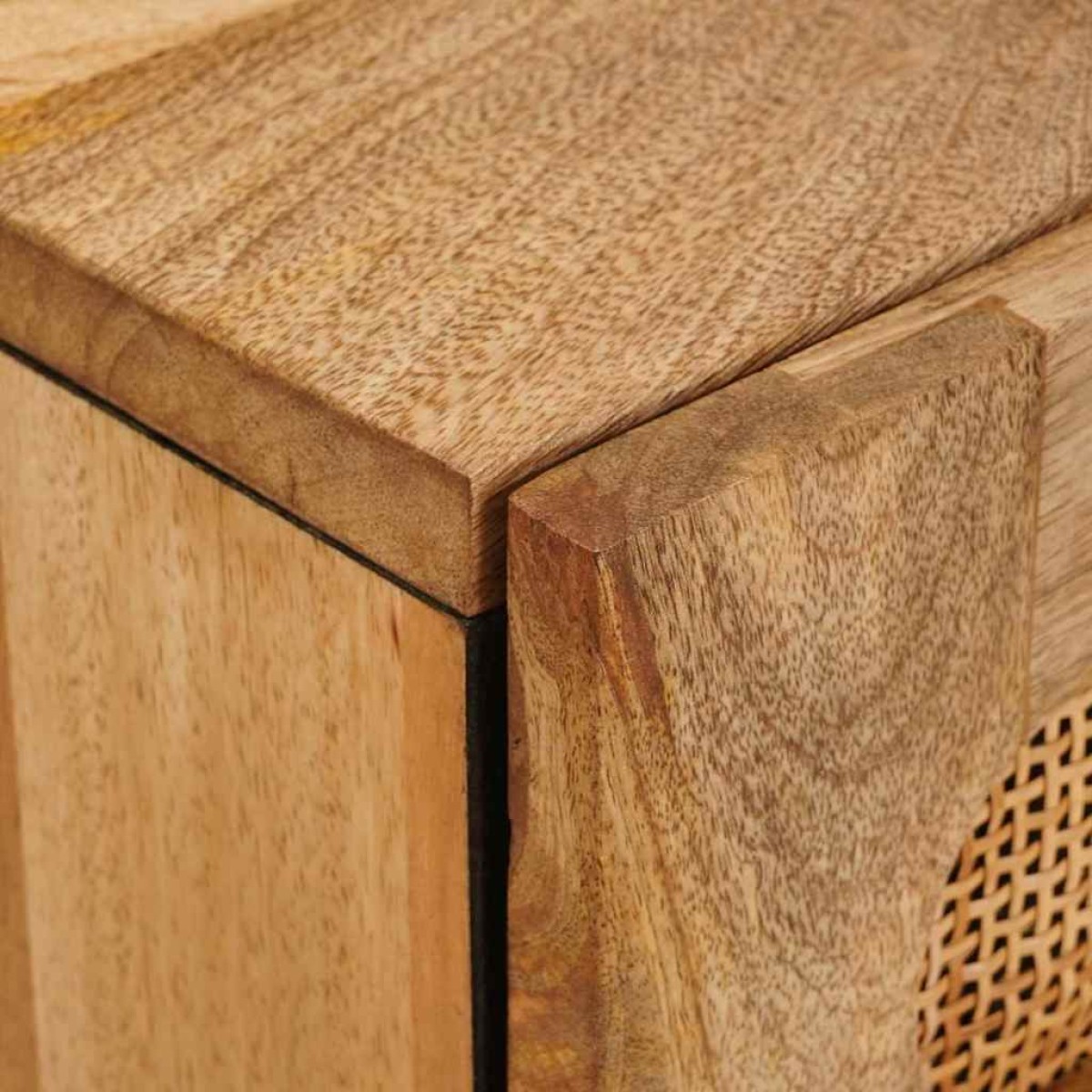 vidaXL Κομοδίνο Φυσικό 50 x 33 x 60 εκ Στερεό ξύλο μάνγκο