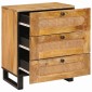 vidaXL Κομοδίνο με συρτάρι Φυσικό 50 x 33 x 62 εκ. Στερεό ξύλο μάνγκο