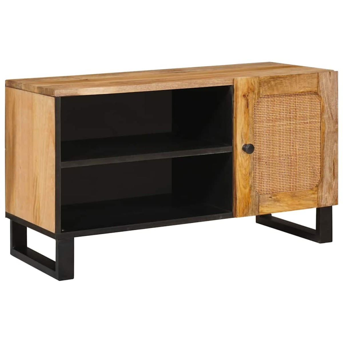 vidaXL Ντουλάπι TV Καφέ 80 x 33 x 46 εκ Στερεό ξύλο μάνγκο