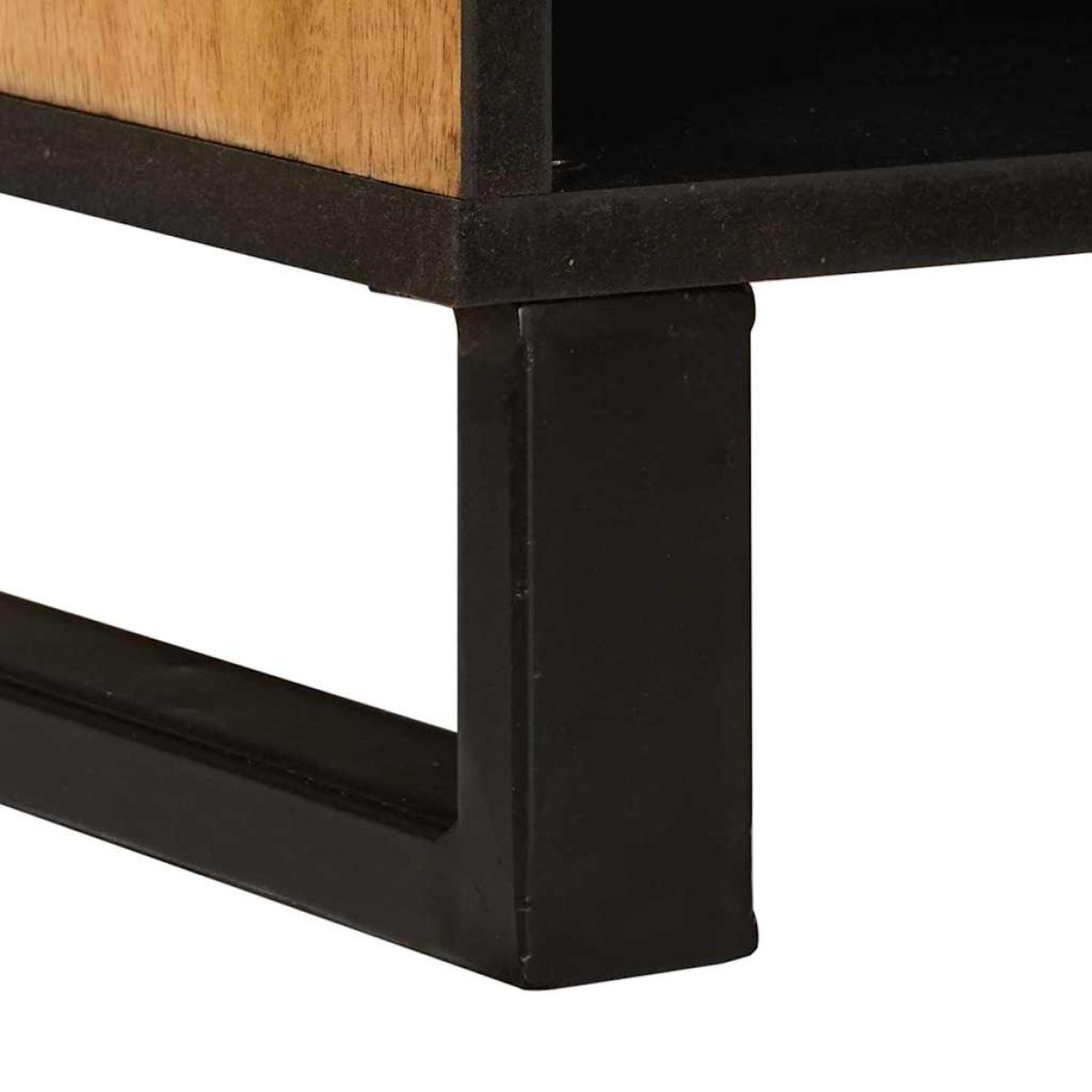 vidaXL Ντουλάπι TV με συρτάρι Καφέ 100 x 33 x 46 εκ Στερεό ξύλο μάνγκο