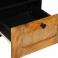 vidaXL Ντουλάπι TV με συρτάρι Καφέ 100 x 33 x 46 εκ Στερεό ξύλο μάνγκο