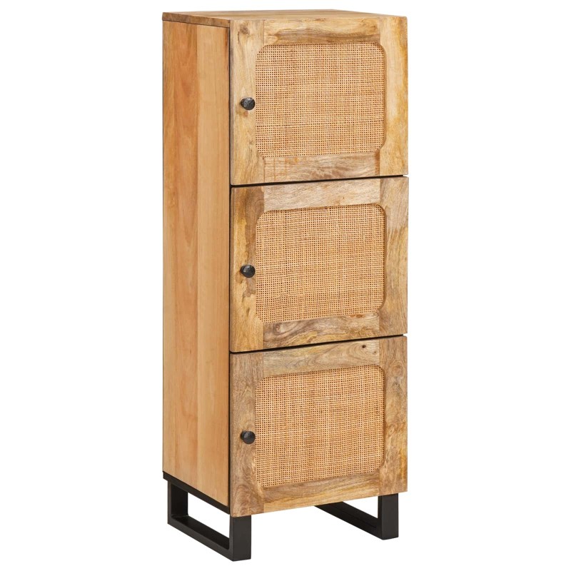 vidaXL Highboard με αποθήκευση Καφέ 90 x 33 x 75 εκ Στερεό ξύλο μάνγκο