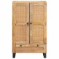 vidaXL Highboard με συρτάρι Καφέ 40 x 33 x 110 εκ Στερεό ξύλο μάνγκο