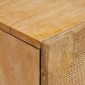 vidaXL Highboard με συρτάρι Καφέ 40 x 33 x 110 εκ Στερεό ξύλο μάνγκο