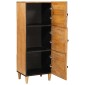 vidaXL Highboard Ανοιχτό καφέ 40 x 33 x 110 εκ Μασίφ ξύλο μάνγκο
