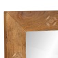 vidaXL καθρέφτης τοίχου 70 x 50 cm Επεξεργασμένο Ξύλο και Γυαλί
