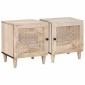 vidaXL Κομοδίνο 2 τεμ. Λευκό 80 x 50 x 40 cm Επεξεργασμένο Ξύλο