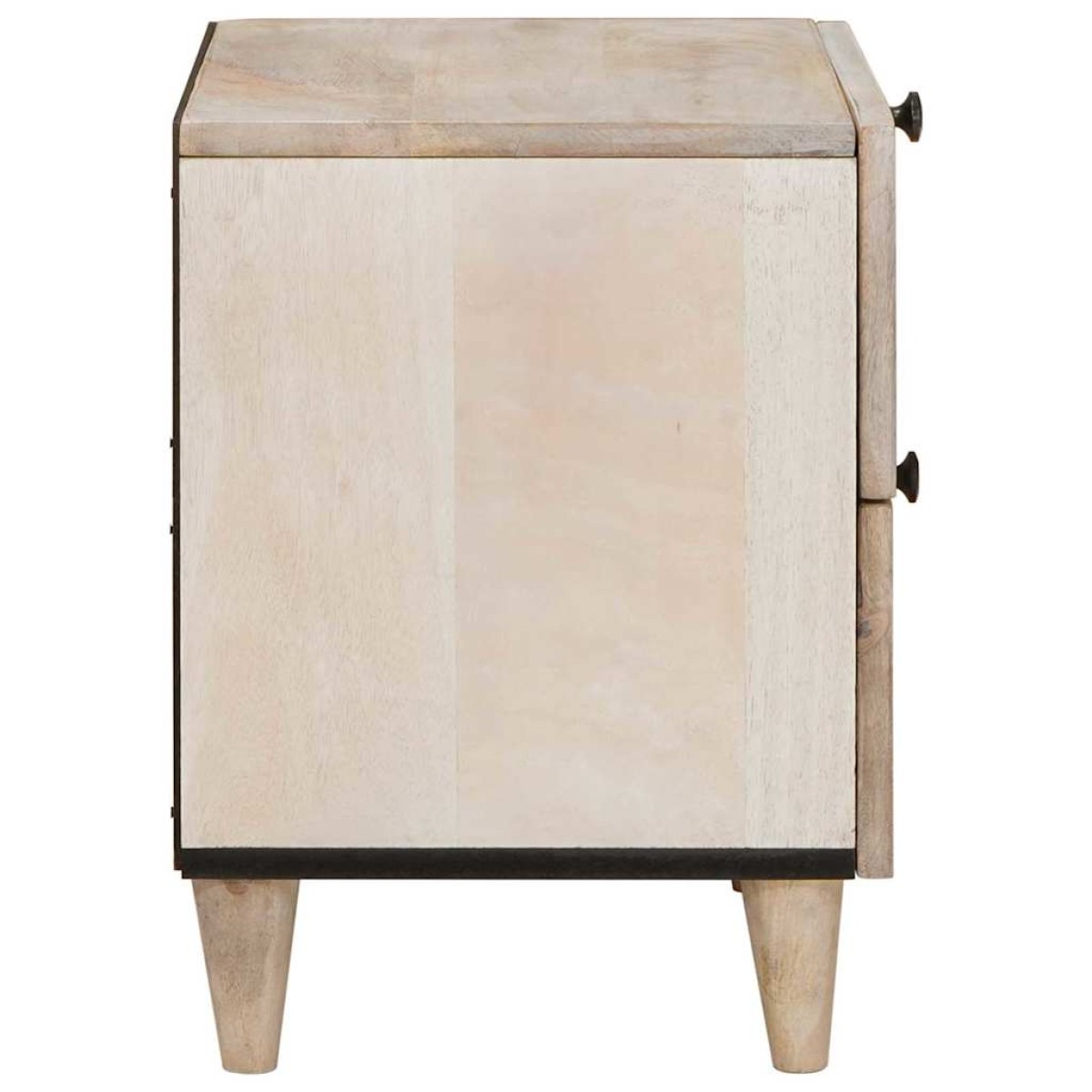vidaXL Κομοδίνο 2 τεμ. Λευκό 40 x 33 x 46 εκ. Επεξεργασμένο Ξύλο