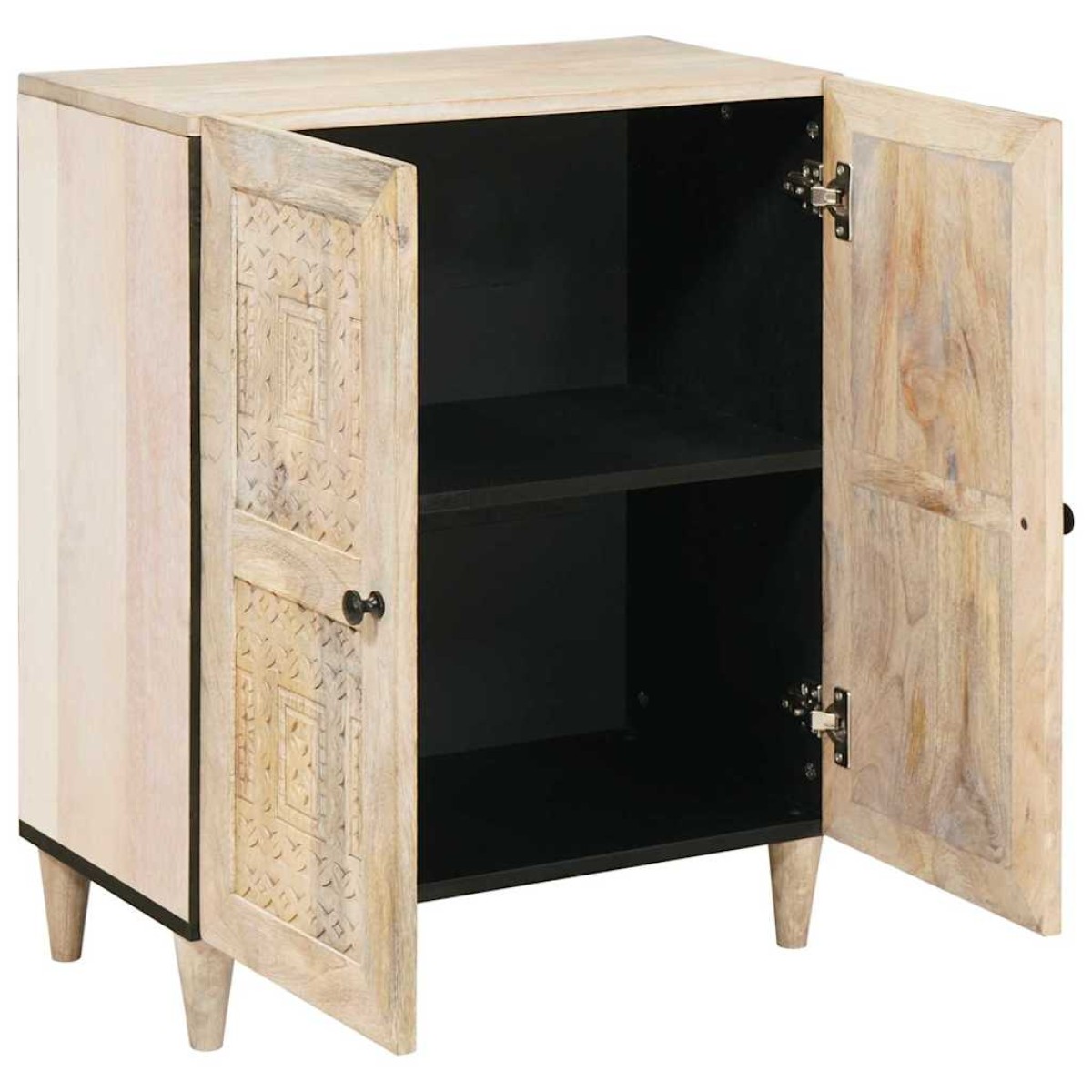 vidaXL Πλαϊνό γραφείο Λευκό 60 x 33 x 75 cm Μασίφ ξύλο μάνγκο