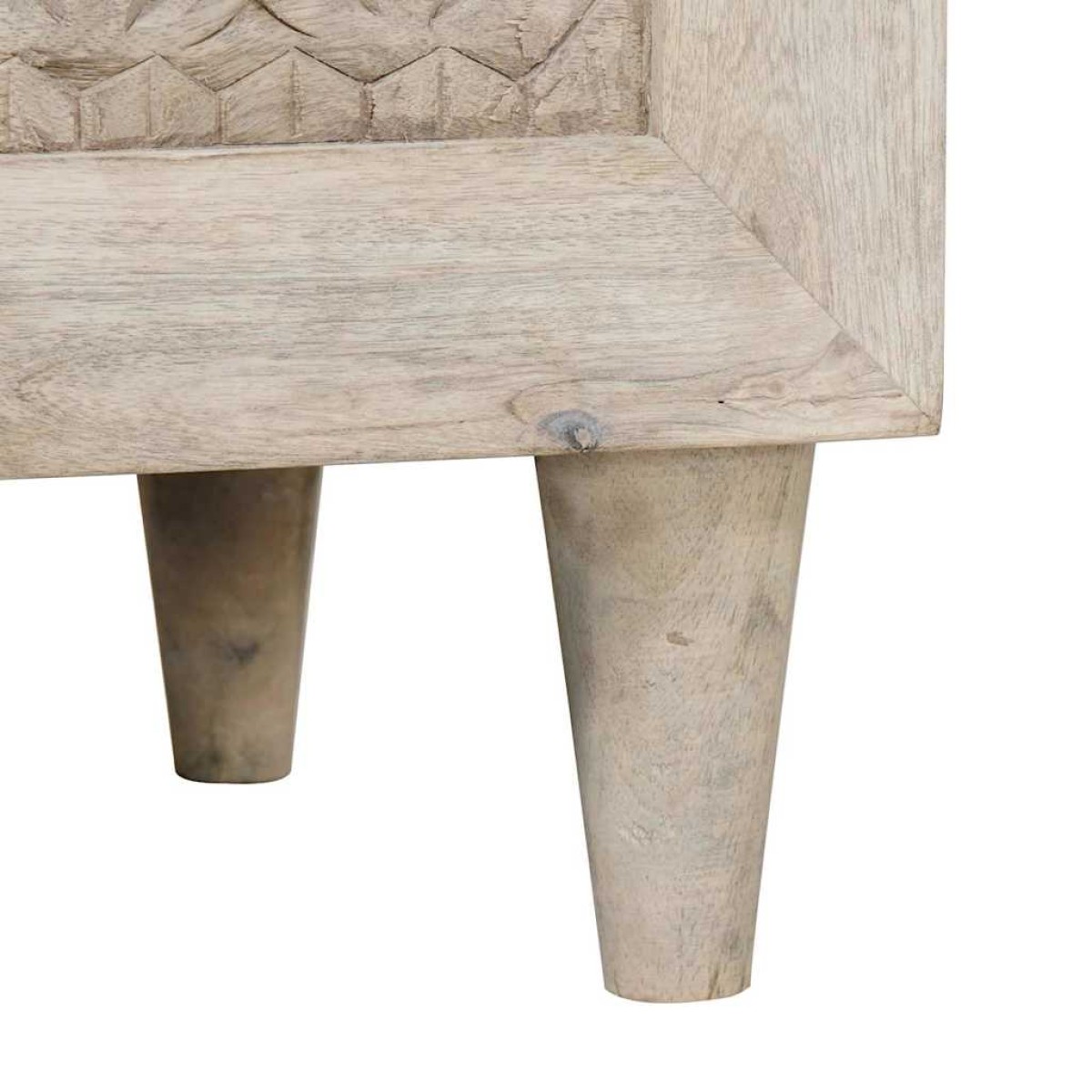 vidaXL Πλαϊνό γραφείο Λευκό 60 x 33 x 75 cm Μασίφ ξύλο μάνγκο
