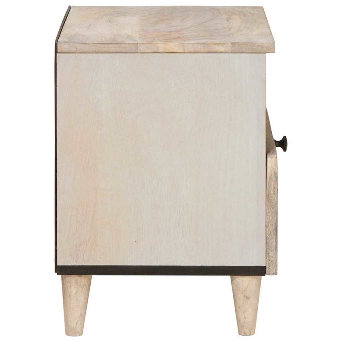 vidaXL Κομοδίνο 2 τεμ. Λευκό 40 x 33 x 46 εκ. Επεξεργασμένο Ξύλο