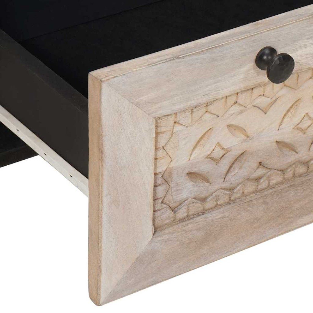 vidaXL Κομοδίνο Λευκό 50 x 33 x 62 εκ. Επεξεργασμένο Ξύλο
