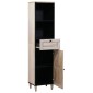 vidaXL Ντουλάπι Μπάνιου Λευκό 38 x 33 x 160 εκ. Επεξεργασμένο ξύλο