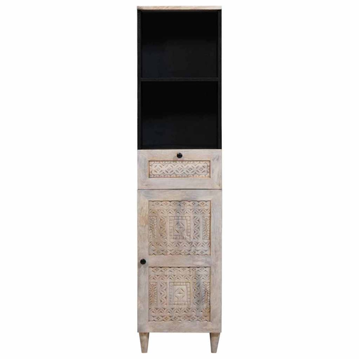 vidaXL Ντουλάπι Μπάνιου Λευκό 38 x 33 x 160 εκ. Επεξεργασμένο ξύλο