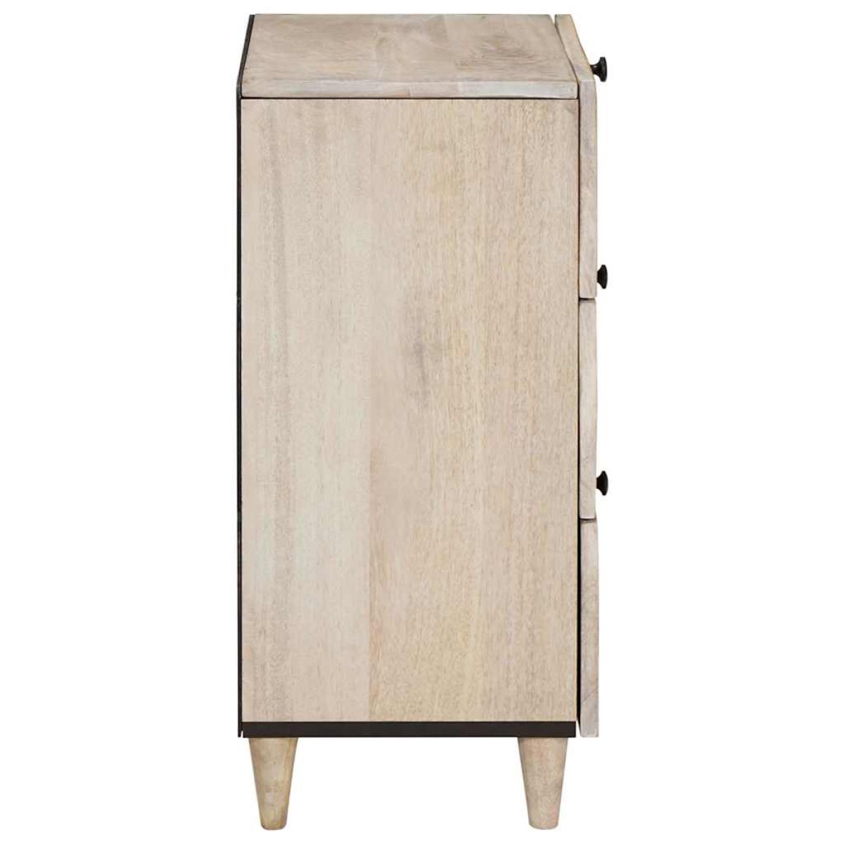 vidaXL Πλαϊνό γραφείο με συρτάρι Λευκό 33.5 x 40 x 75 εκ