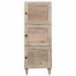 vidaXL Highboard Λευκό 40 x 33 x 110 εκ Μασίφ ξύλο μάνγκο
