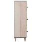 vidaXL Highboard Λευκό 40 x 33 x 110 εκ Μασίφ ξύλο μάνγκο