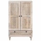 vidaXL Highboard Λευκό 60 x 33 x 100 εκ. Μασίφ ξύλο μάνγκο
