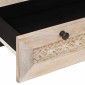 vidaXL Highboard Λευκό 60 x 33 x 100 εκ. Μασίφ ξύλο μάνγκο