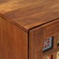vidaXL Highboard Καρυδιά 40 x 33 x 110 εκ Στερεό ξύλο μάνγκο