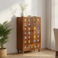 vidaXL Highboard Καρυδιά 60 x 33,5 x 100 εκ. Στερεό ξύλο μάνγκο