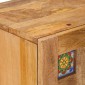 vidaXL Πλαϊνό γραφείο Φυσικό 60 x 33 x 75 cm Στερεό ξύλο μάνγκο