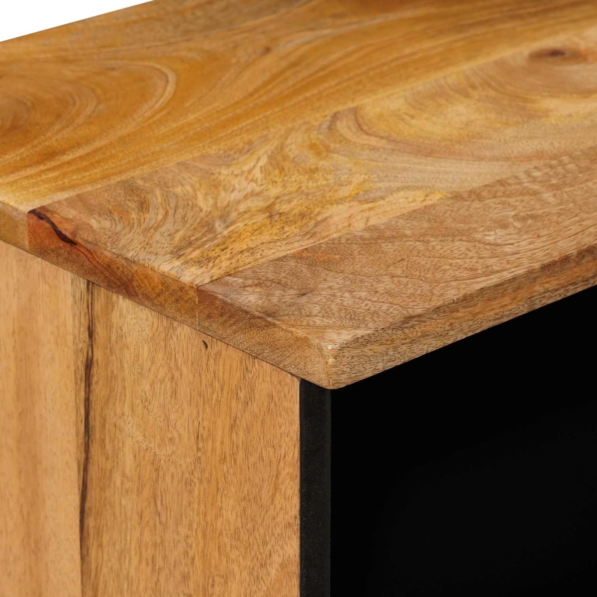 vidaXL Κομοδίνο με συρτάρι Φυσικό 40 x 33 x 46 εκ. Στερεό ξύλο μάνγκο