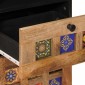 vidaXL Ντουλάπι Μπάνιου Φυσικό 38 x 33 x 160 εκ. Στερεό ξύλο μάνγκο