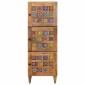 vidaXL Highboard Φυσικό 40 x 33 x 110 εκ Στερεό ξύλο μάνγκο