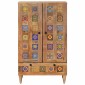 vidaXL Highboard Φυσικό 60 x 33,5 x 100 εκ. Στερεό ξύλο μάνγκο