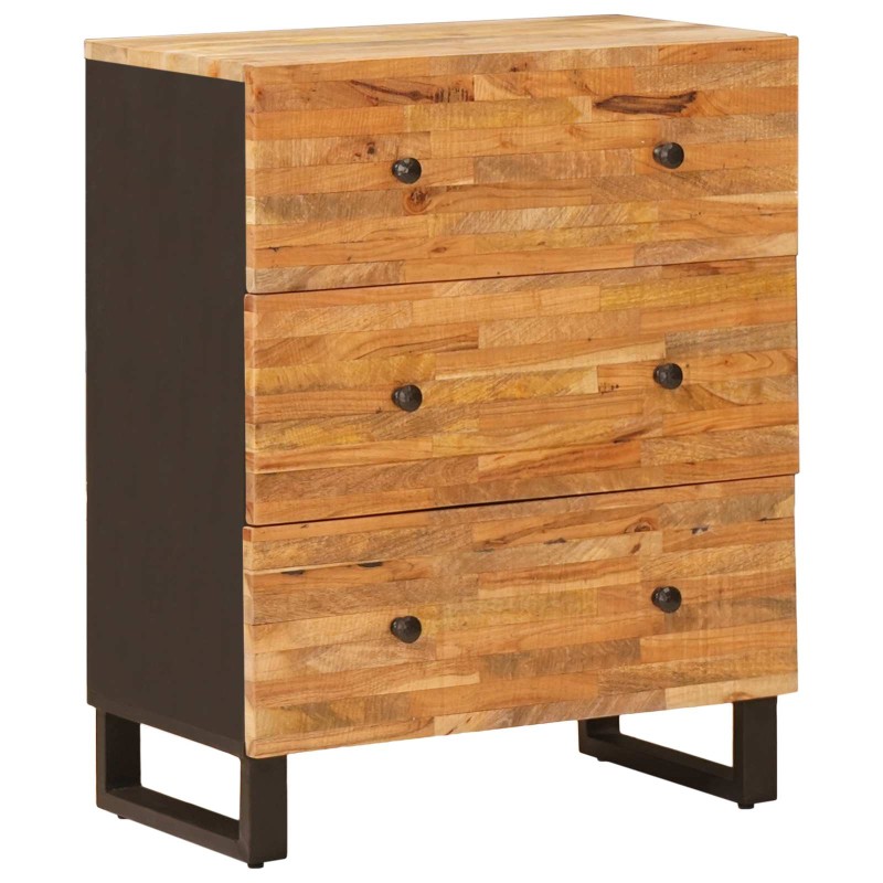 vidaXL Μπουφές Αποθήκευσης Καφέ 60 x 33 x 75 cm Στερεό ξύλο μάνγκο