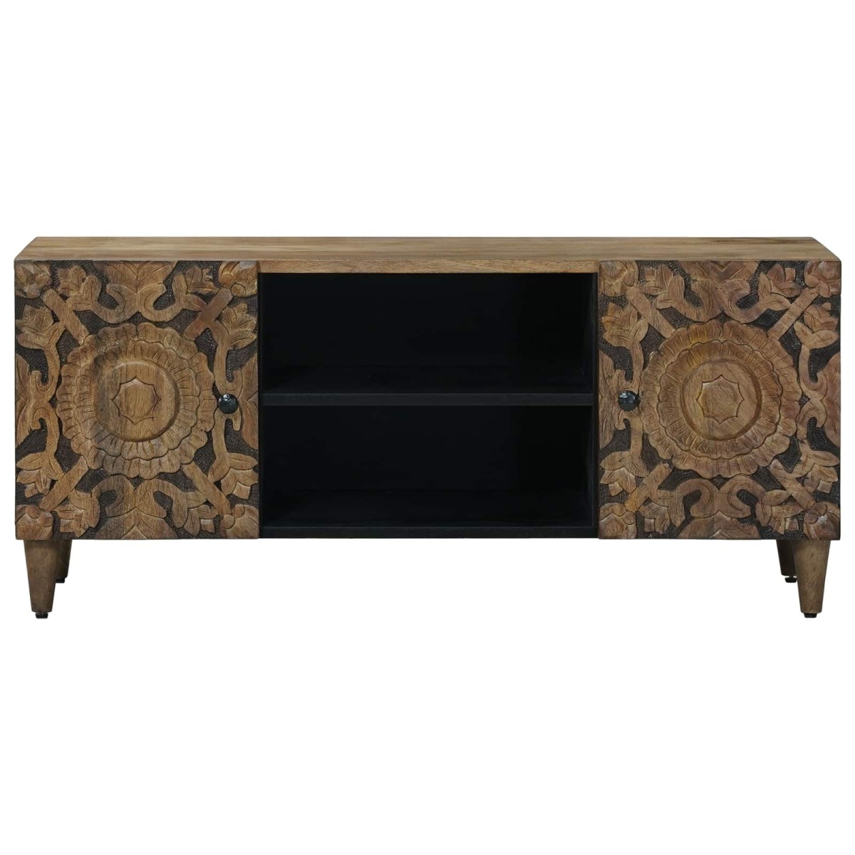vidaXL Ντουλάπι TV Καφέ 105 x 33,5 x 46 εκ. Στερεό ξύλο μάνγκο