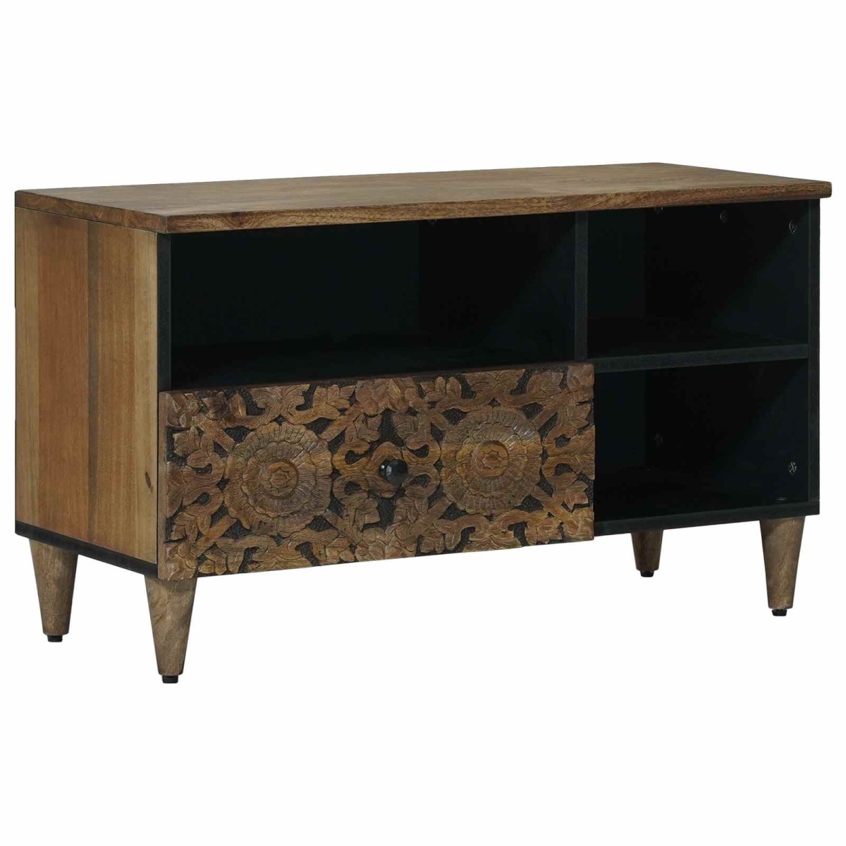 vidaXL Ντουλάπι TV Καφέ 80 x 33,5 x 46 εκ. Στερεό ξύλο μάνγκο