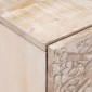 vidaXL Κομοδίνο 2 τμχ. Λευκό 40 x 33,5 x 46 εκ Στερεό ξύλο μάνγκο