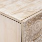 vidaXL Κρεβατοκάμαρα Λευκό 50 x 33 x 60 εκ Στερεό ξύλο μάνγκο