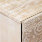 vidaXL Κρεβατοκάμαρα Λευκό 50 x 33 x 60 εκ Στερεό ξύλο μάνγκο