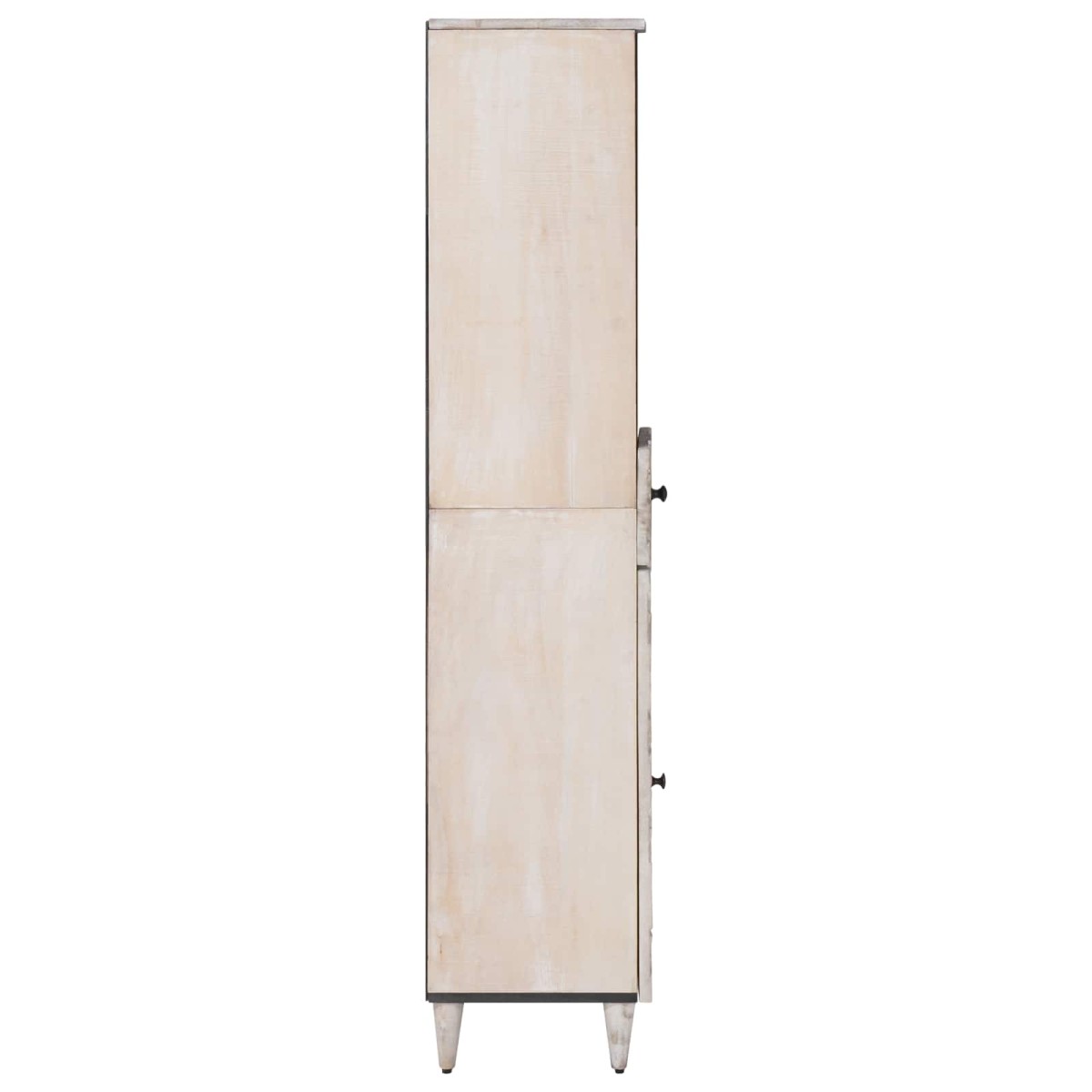 vidaXL Ντουλάπι Μπάνιου Λευκό 38 x 33,5 x 160 εκ Στερεό ξύλο μάνγκο