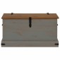 vidaXL Σεντούκι αποθήκευσης HALDEN γκρι 91x48x47 cm μασίφ ξύλο πεύκο