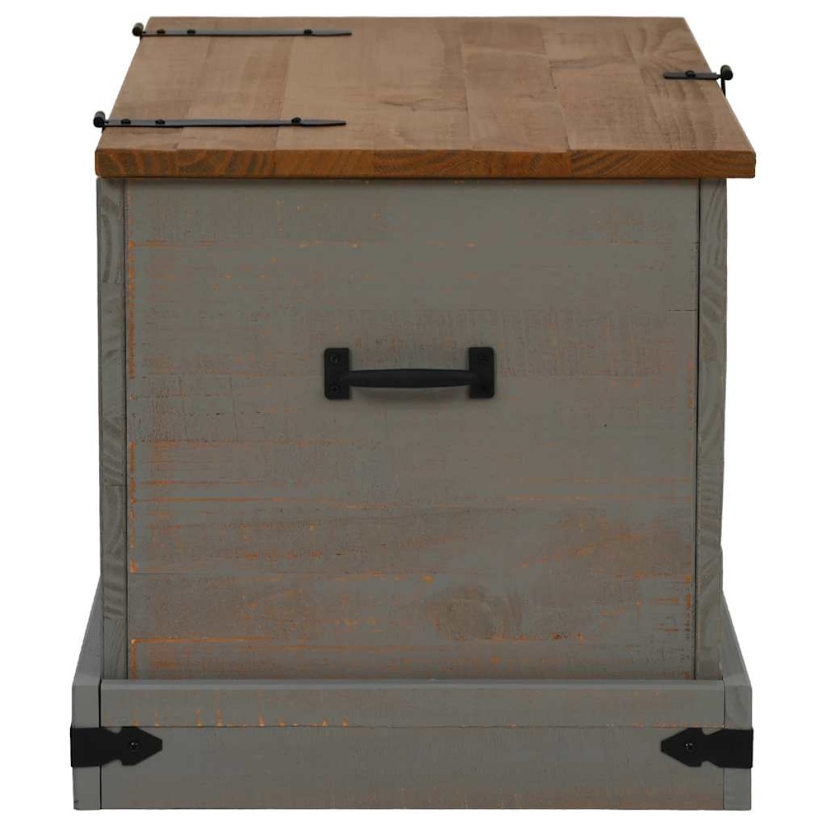vidaXL Σεντούκι αποθήκευσης HALDEN γκρι 91x48x47 cm μασίφ ξύλο πεύκο