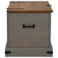 vidaXL Σεντούκι αποθήκευσης HALDEN γκρι 91x48x47 cm μασίφ ξύλο πεύκο