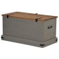 vidaXL Σεντούκι αποθήκευσης HALDEN γκρι 91x48x47 cm μασίφ ξύλο πεύκο