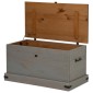 vidaXL Σεντούκι αποθήκευσης HALDEN γκρι 91x48x47 cm μασίφ ξύλο πεύκο