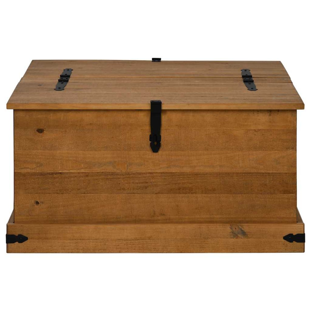 vidaXL Σεντούκι αποθήκευσης HALDEN 91x91x47 cm Ξύλο μασίφ πεύκο